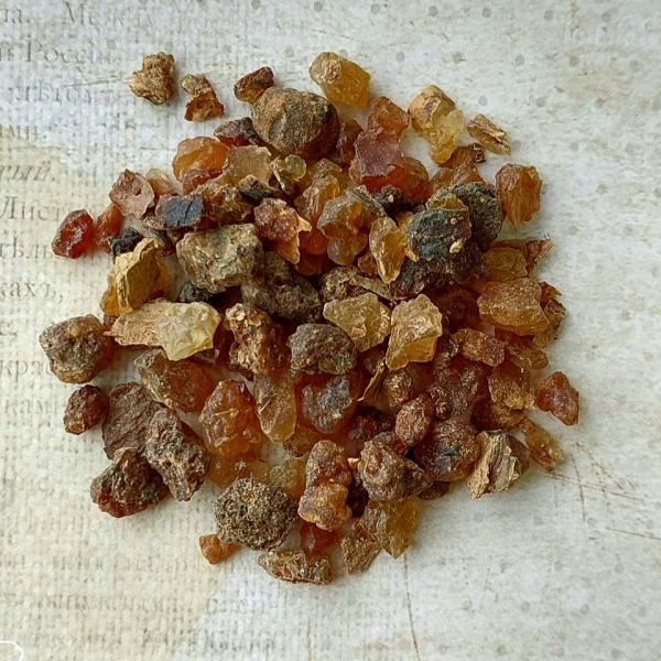 Fossilized myrrh dark Yemeni Socotrinskaya Bysabolmyrhe "Opaponax", 30 gr